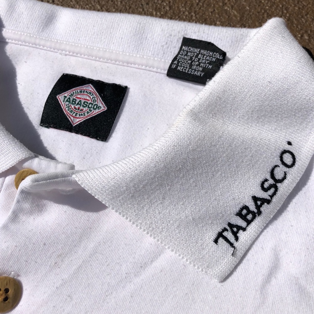 Tabasco Short Sleeve Polo button up T-shirt. XL
